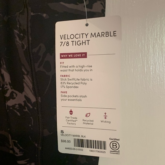 Athleta Velocity Marble 7/8 Tight - Picture 6 of 6